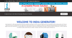 Desktop Screenshot of indiagenerator.com